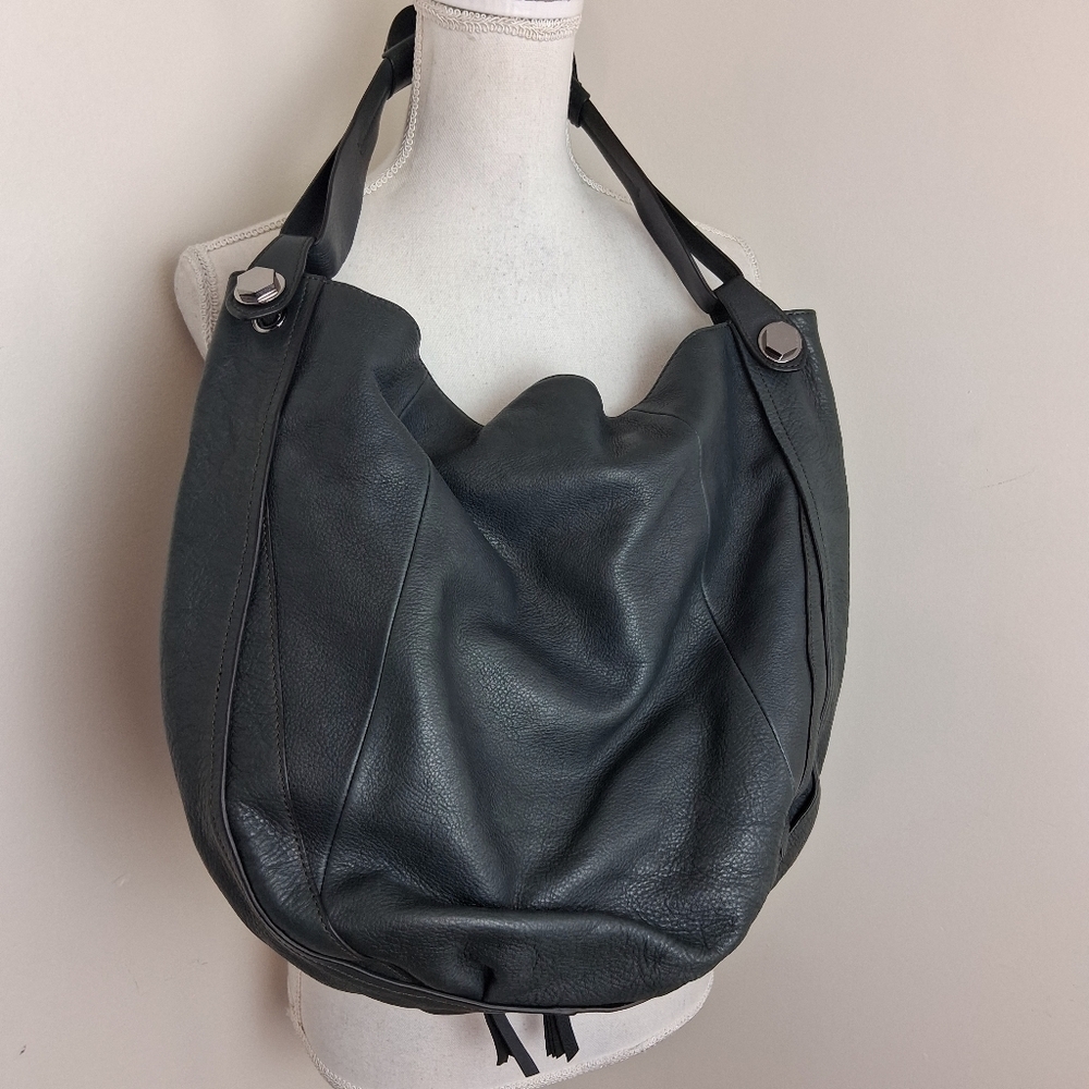 orYANY Cassie Olive Green Leather Hobo Bag - Picture 4 of 13